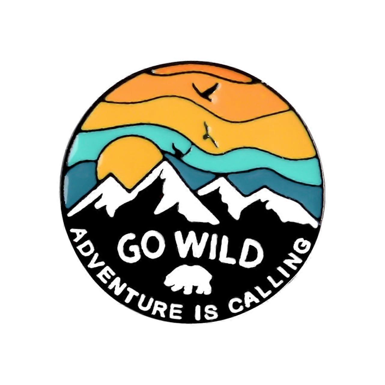 2 pieces of adventure badge brooches