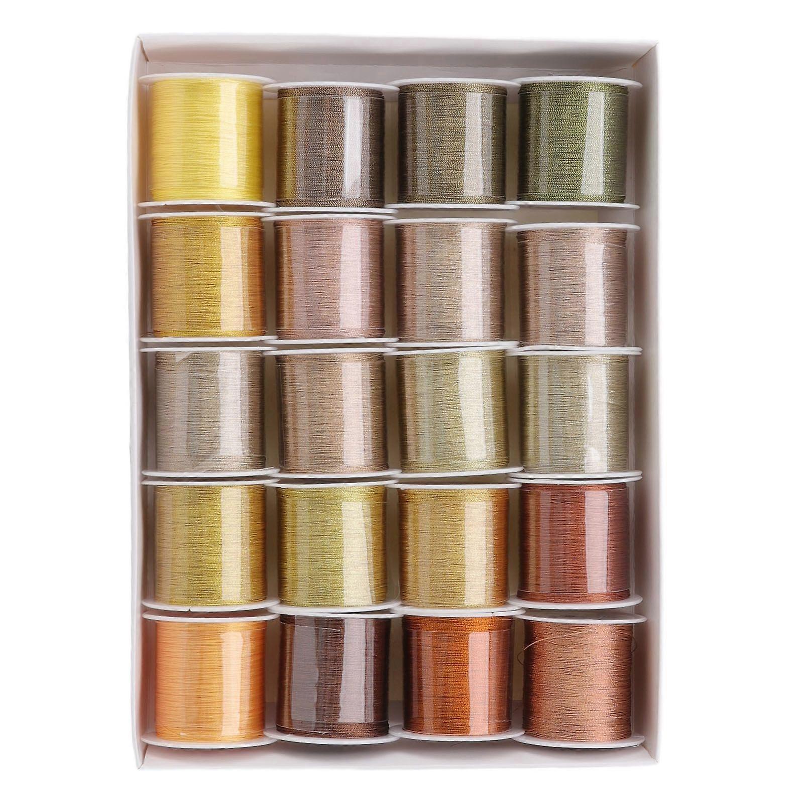 2025 siste modell 20 stk smykker håndverkstråd 3 tråder fargerik lys