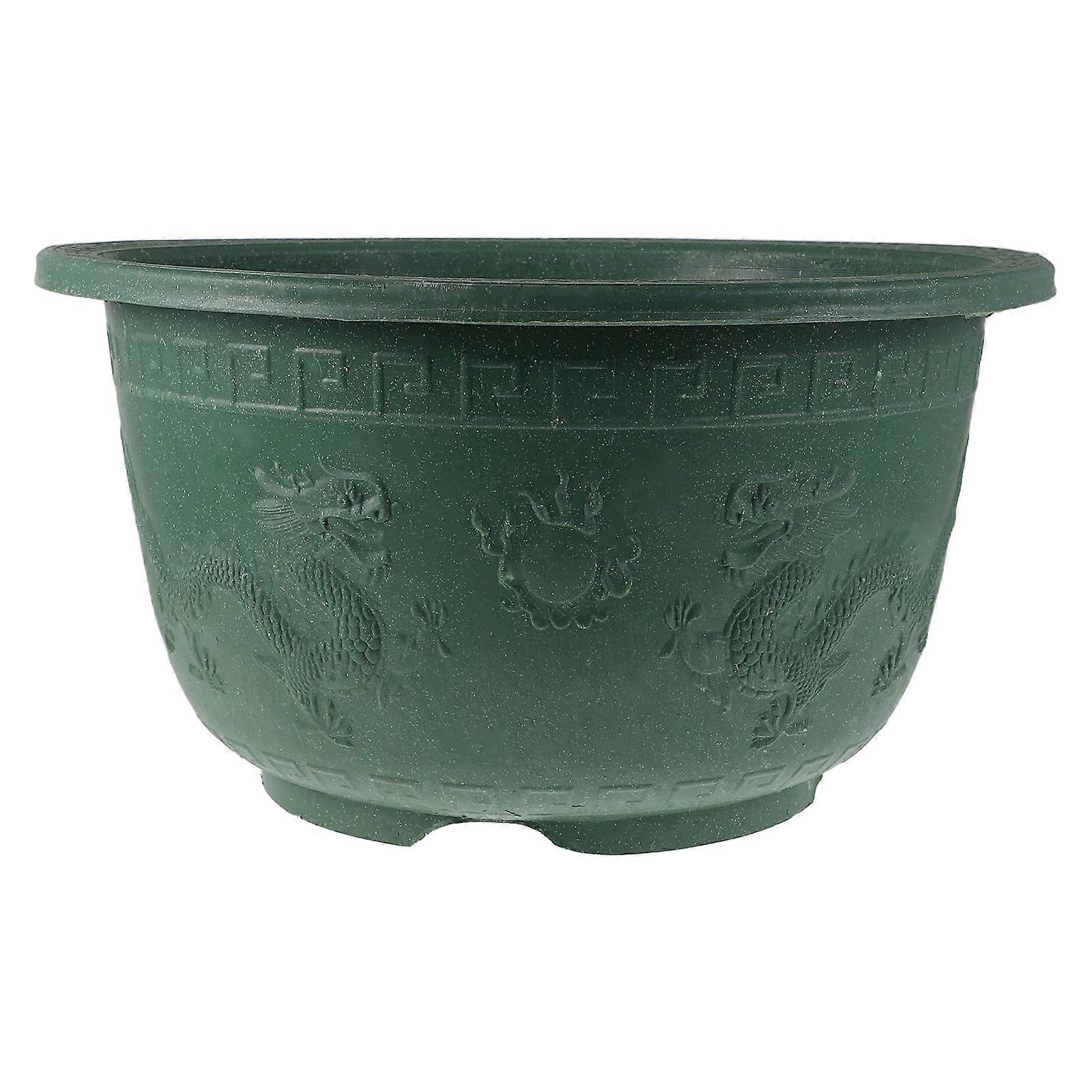 a refined product description and concept for your **Sturdy Plastic Dragon Pattern Flowerpot for Aquatic Plants**, designed for **indoor hydroponic