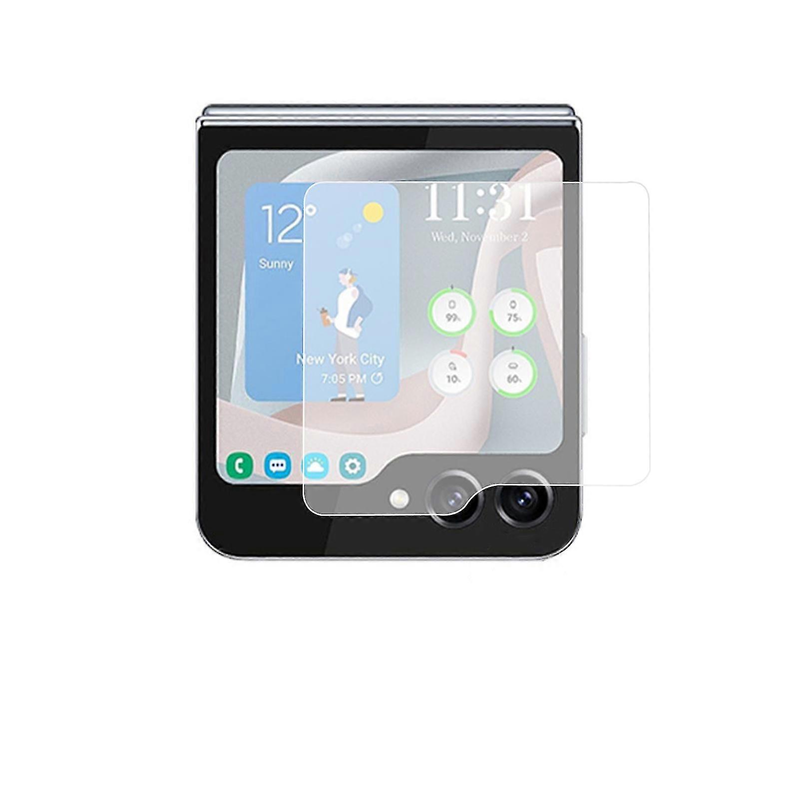 5 Pack Designed for Z Flip 5 5G (Front Screen Only) Tempered Glass Screen Protector, Anti Scratch, Bubble Free