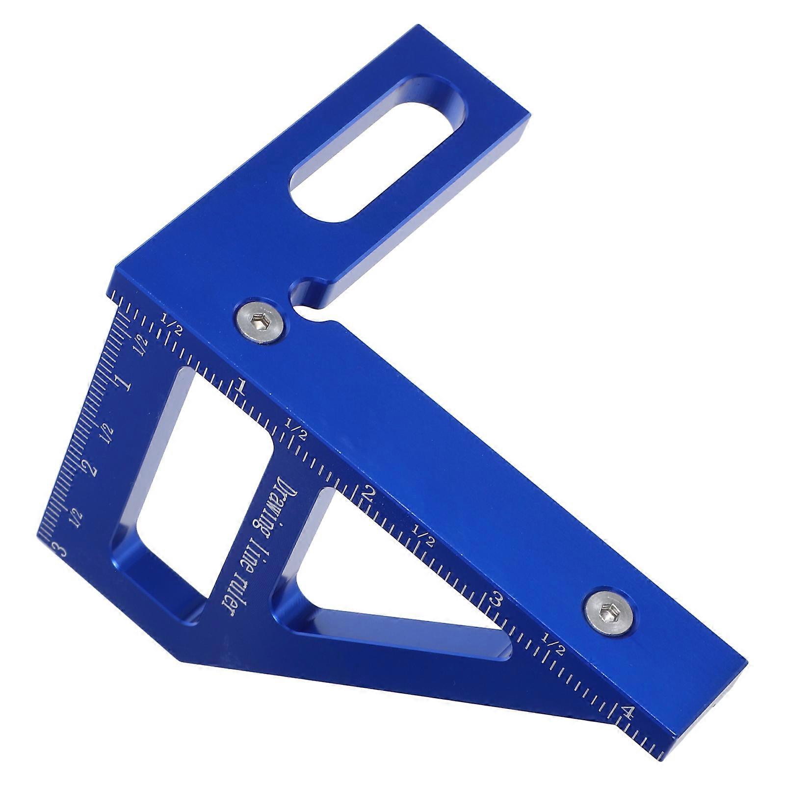 Woodworking Multi-Functional Positioning Ruler 45 Degree Measurement Indoor Use 1Set