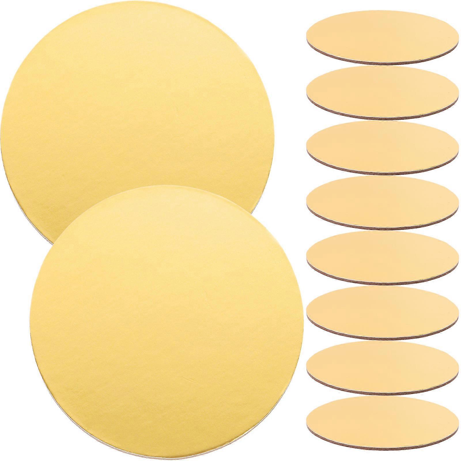 ケーキ陳列アクセサリーケーキベースボード家庭料理用ゴールデン10cm直径20個