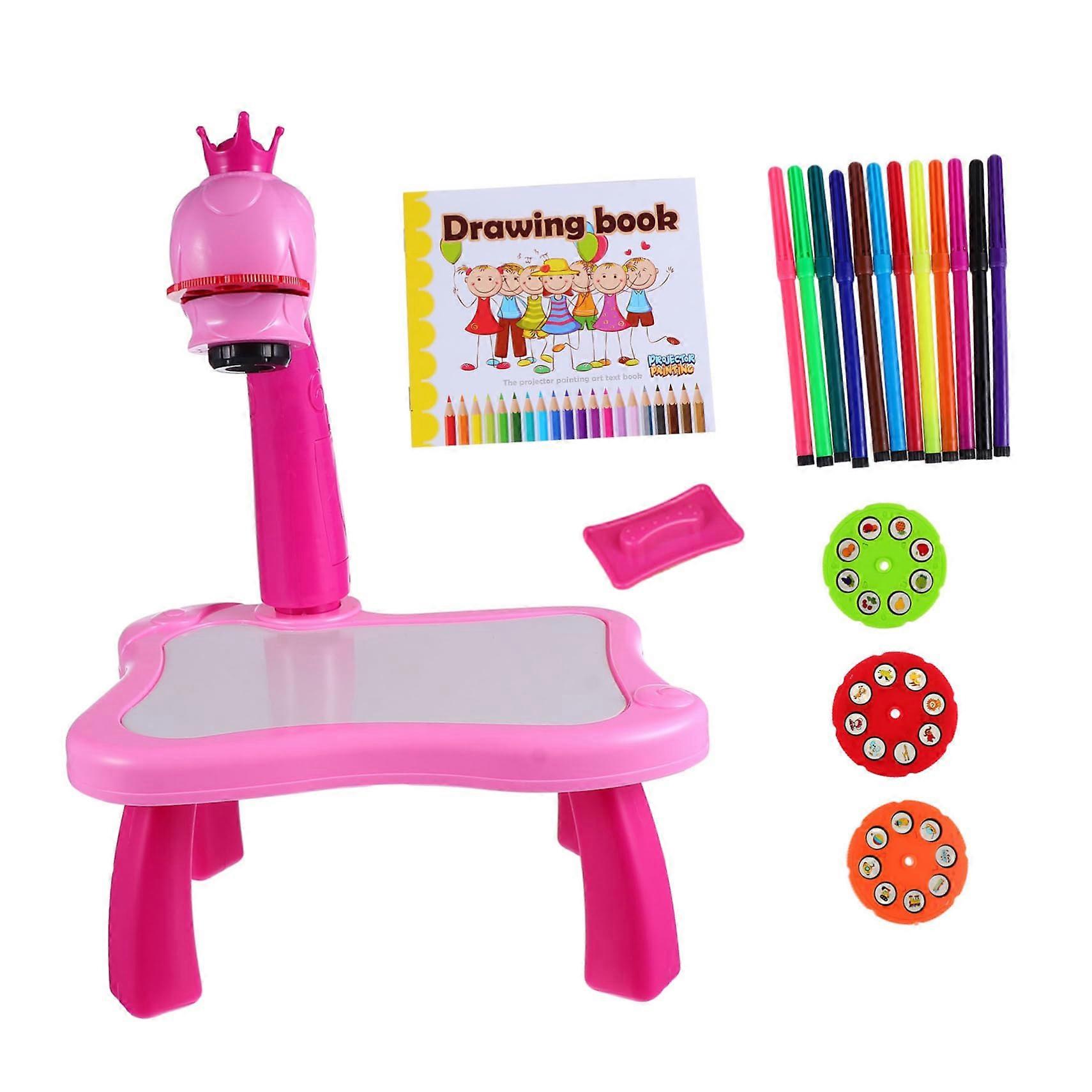 1 Piece Multifunctional Projection Drawing Board for Creative Drawing Toy, Creativity for Early Education and Entertainment, Pink