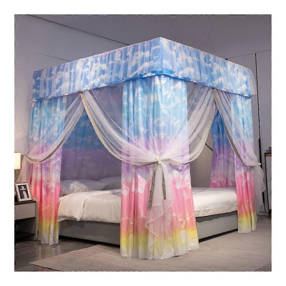 Mosquito net for 1.8m bed, blackout and windproof canopy (Style 9)