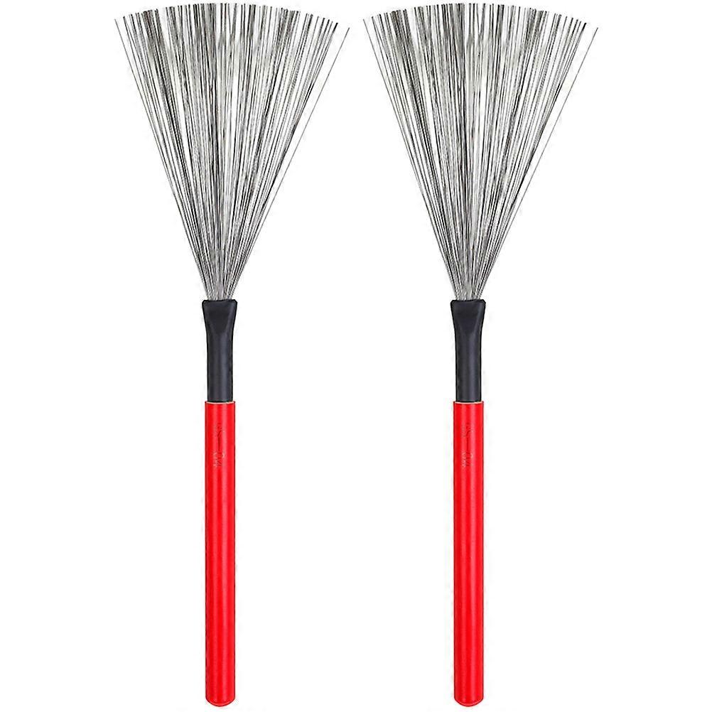 Portable Drum Brush With Maple Handle Crisp And Soft Tones For Jazz Drums 1 Pair