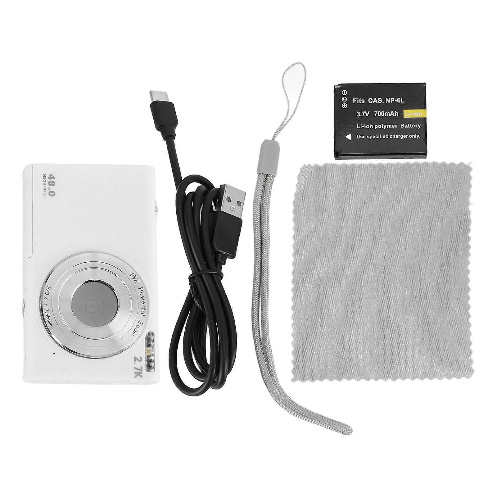 Vintage 2.7K 48MP Digital Camera with Autofocus and 16X Zoom for Vlogging and Travel