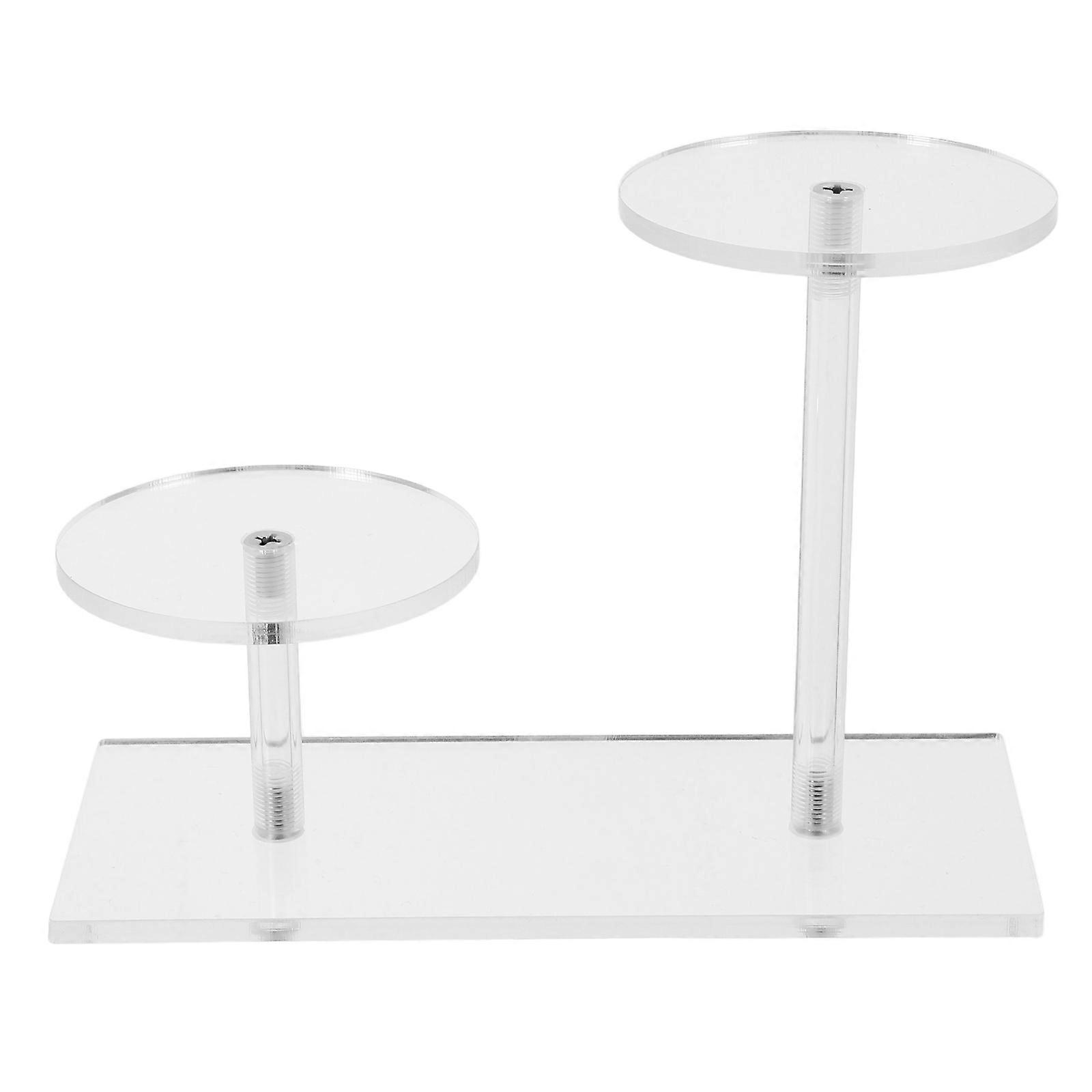 Round Acrylic Multi-Layer Display Holder Figure Jewelry And Cupcake Dessert Stand Desktop Closet Storage 1Set