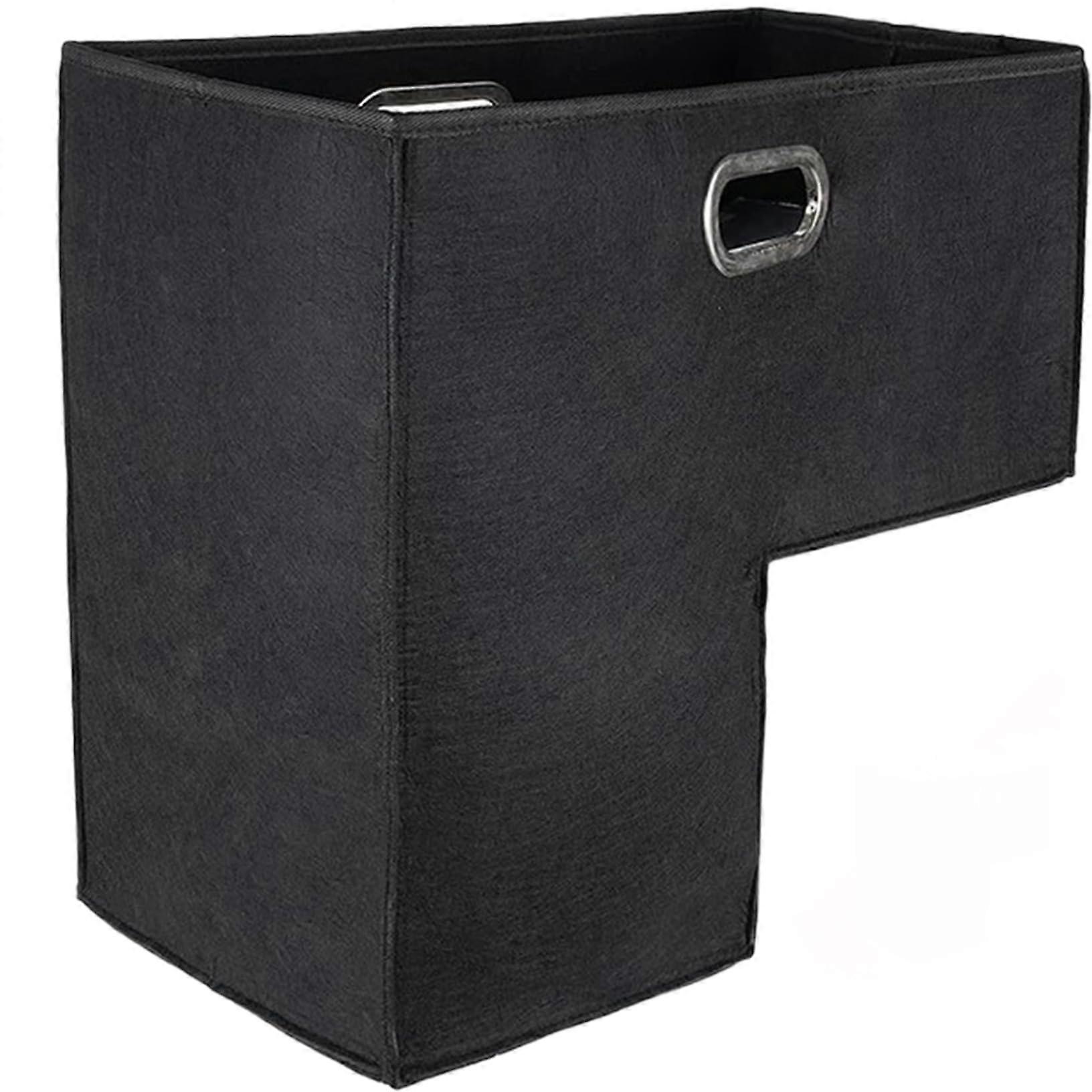 階段バスケット 16.5 x 16.5 x 10インチ 折りたたみ式 折りたたみ式 カーペット用 木製 階段 ブラック