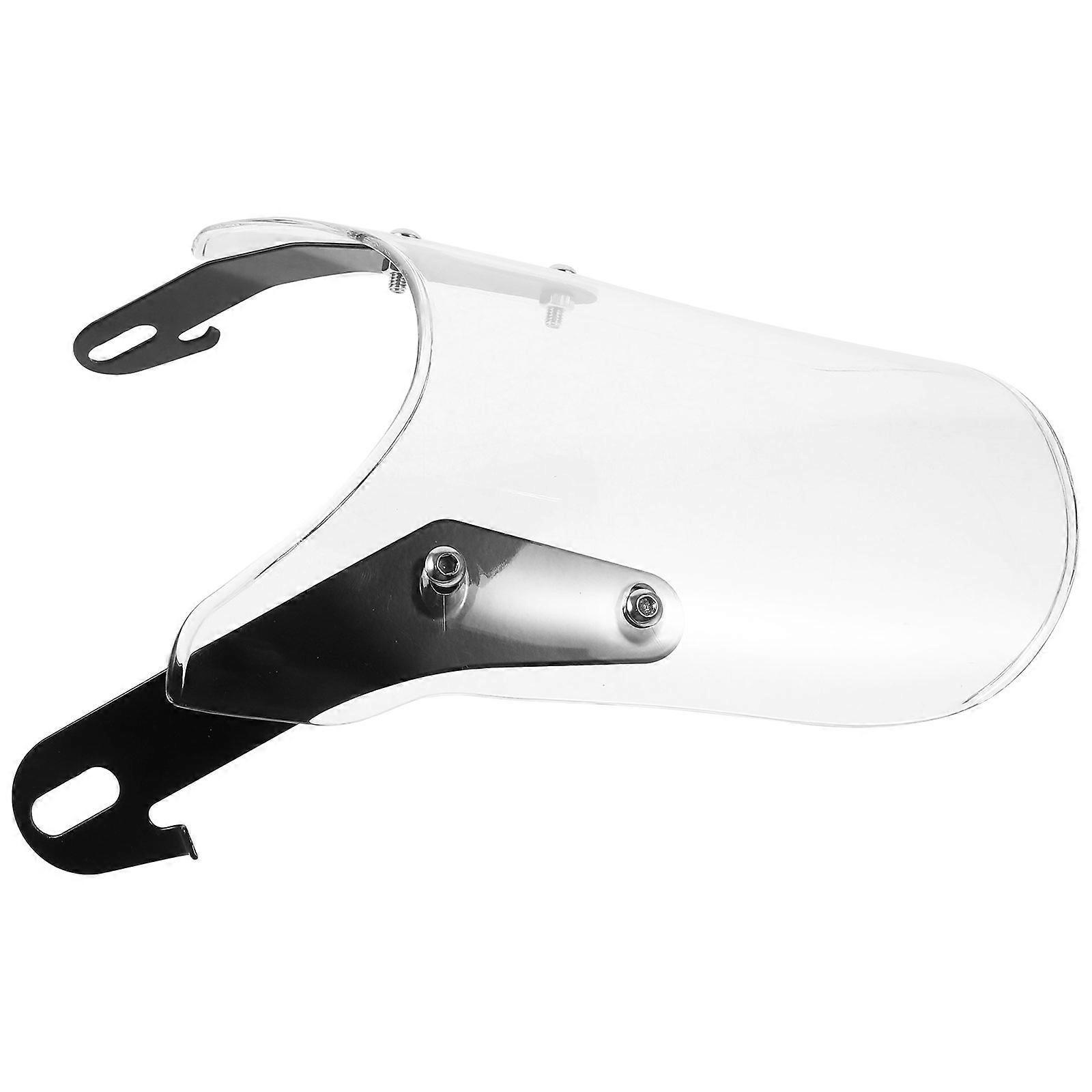 Transparent Motorcycle Windshield for Vintage Style Made of PC and Metal Reduces Wind Resistance