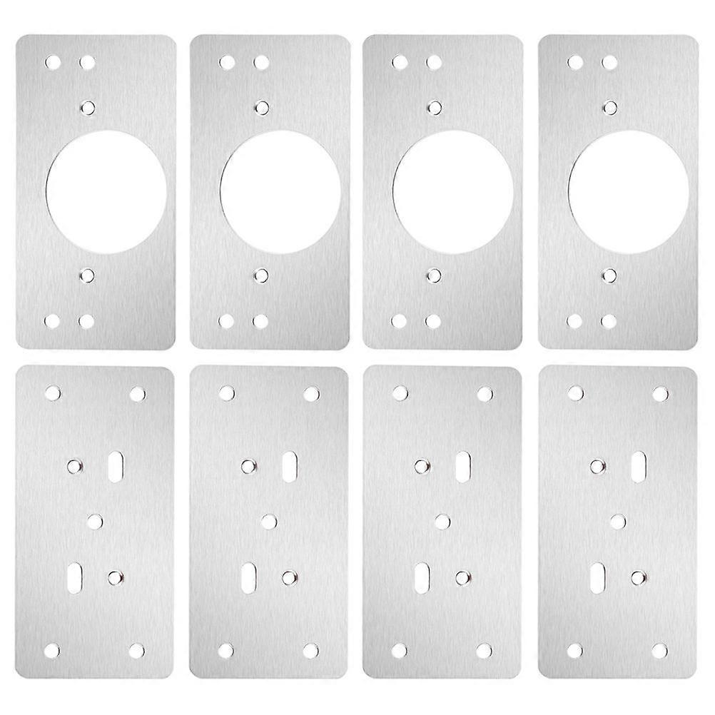 Hinge Repair Plates Set Handymen Easy Installation 9x4.7cm Stable Reliable 4 Sets