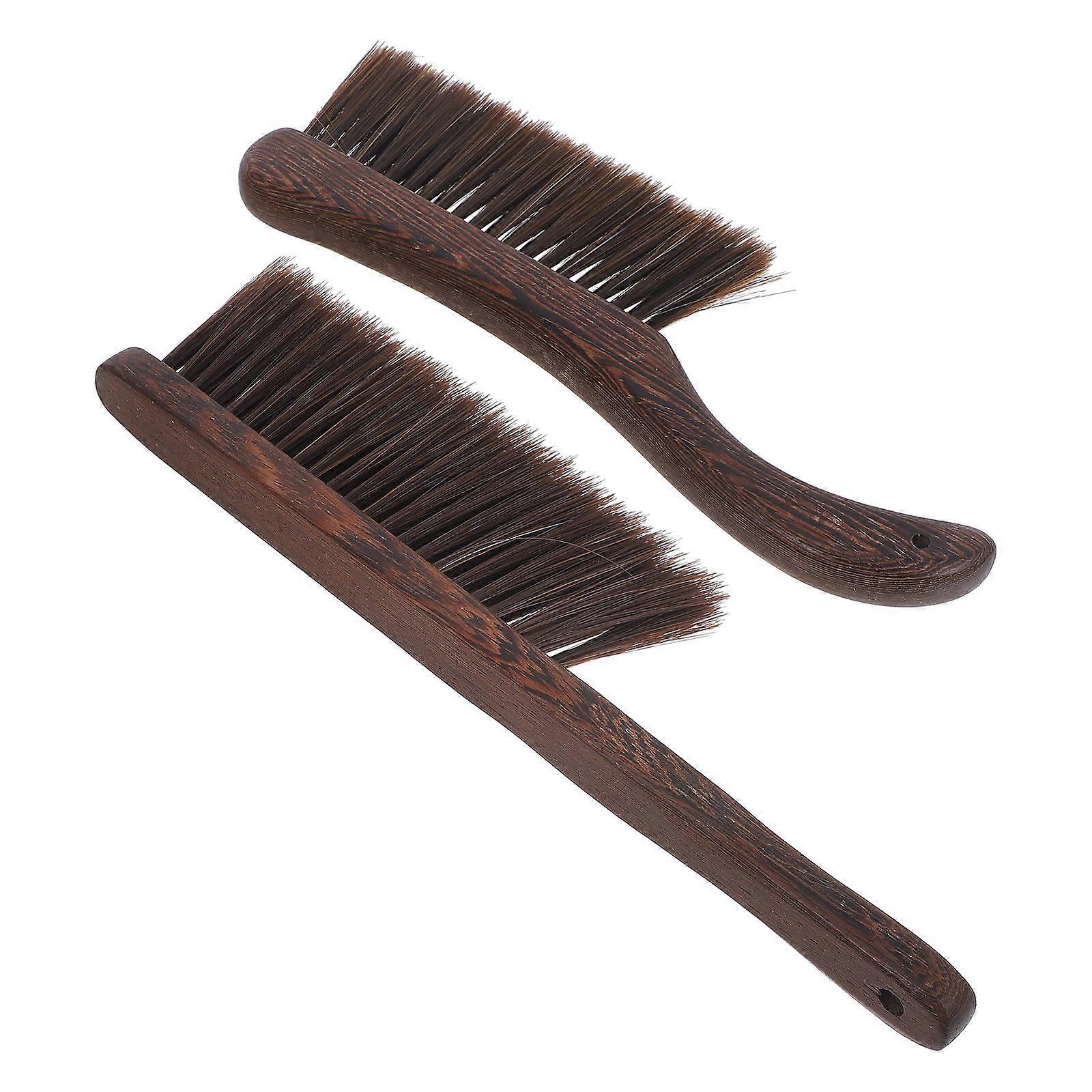 Cleaning Brush Set with Curved & Straight Handles for Windows, Furniture, and Hard to Reach Areas – Includes Bristles for Grooves and Seams