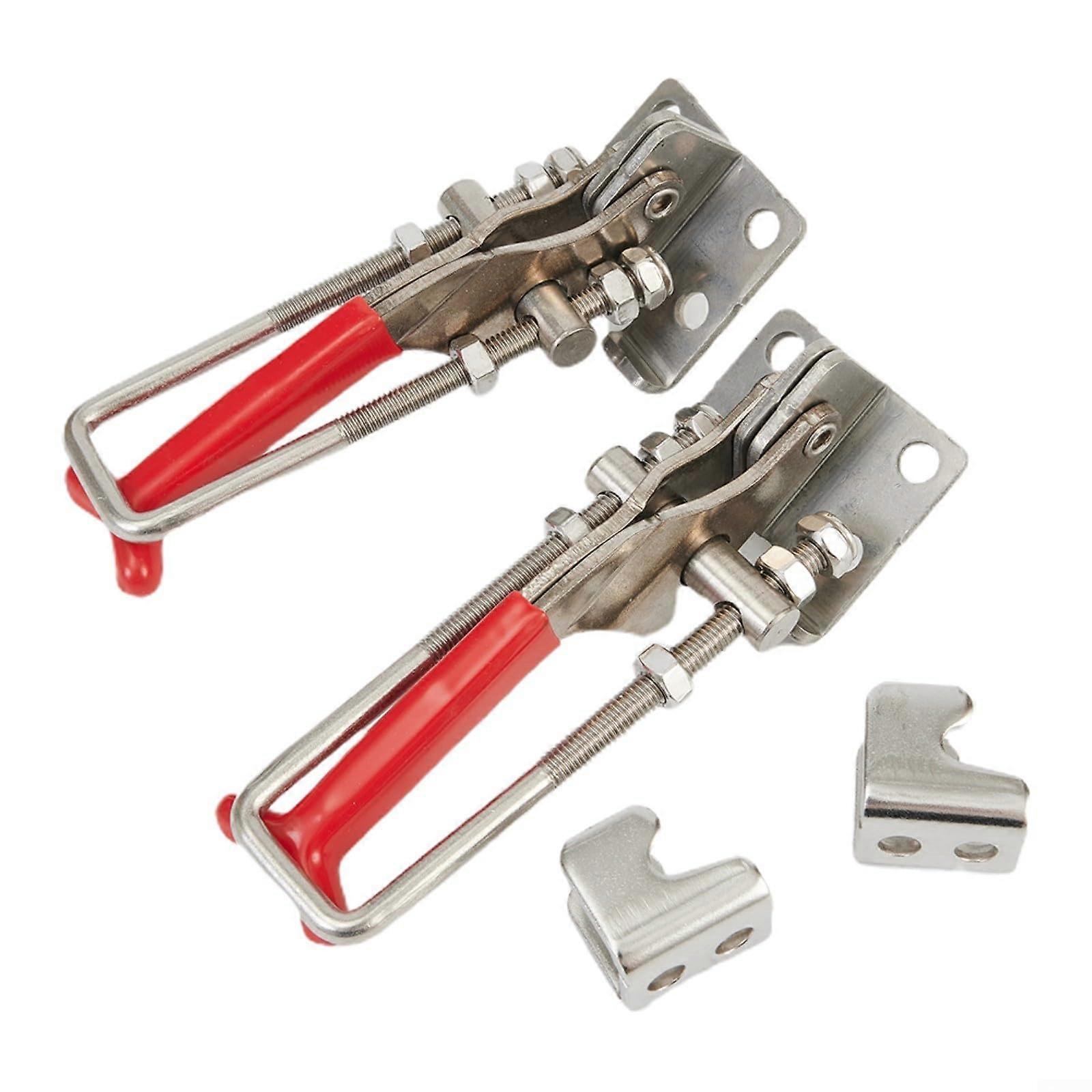 Robust U-Bolt Toggle Clamp Stainless Steel With PVC Handle Adjustable Lock 6-30mm 200kg Load Capacity Set Of 2