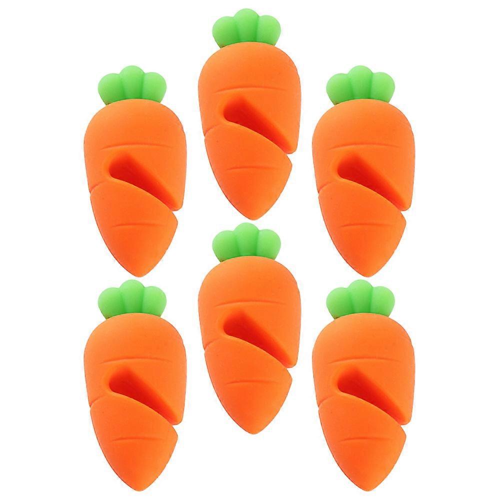 Silicone Boil Lifters 6Pcs Orange Pot Lid Spill Stoppers Prevent Overflow At Home