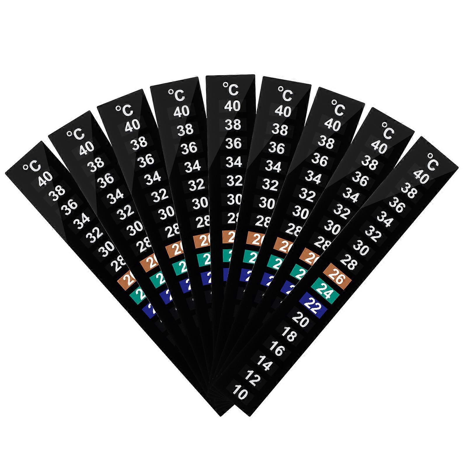 10pcs Digital Temperature Strip with Traditional Stick on Design and Celsius System Display