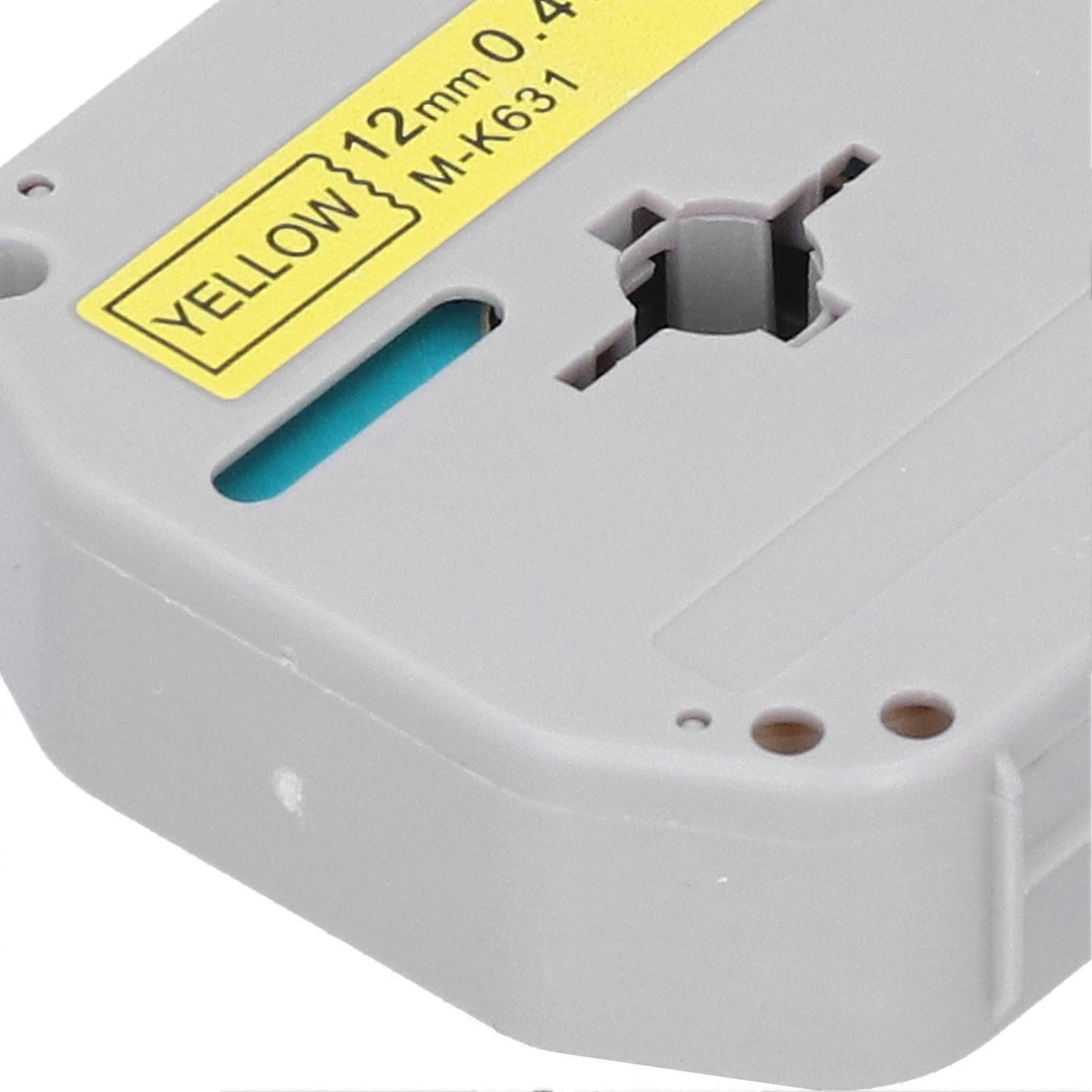 Label Tape Replacement Ribbon Black on Yellow Background Print Machine Accessories 12mm