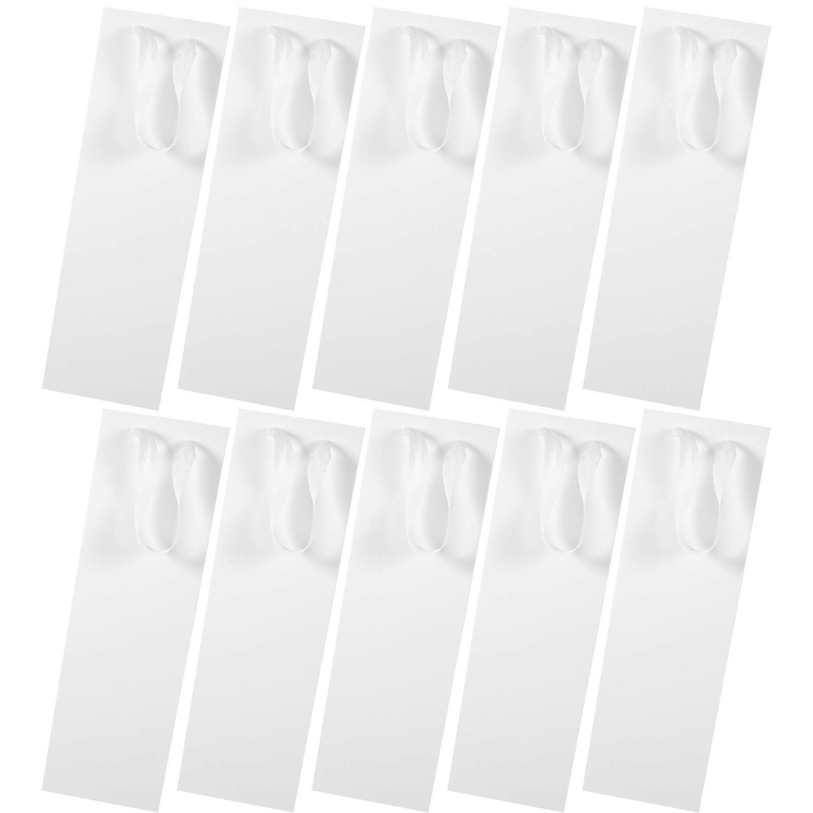 Reusable Gift Carrier Bag for Red with Handles Portable Storage Use White Paper 10Pcs