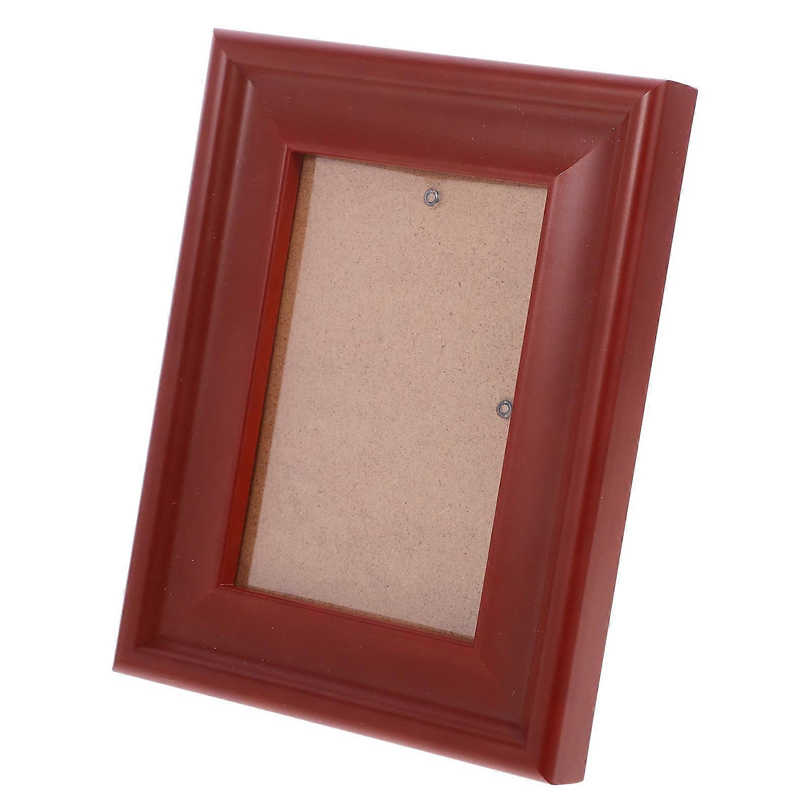 Photo Display Frame Rustic Wooden Frame Bedroom Use Wood Texture Desktop Decoration 17.50X14.00X2.00CM 1Set