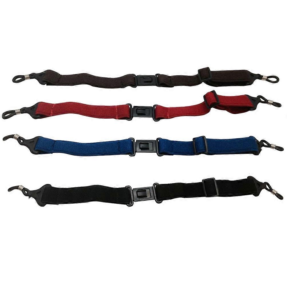 Back to School Assorted Color Polyester Eyeglass Holder Chain 4pcs Elastic Durable Comfortable for Fastening Tags