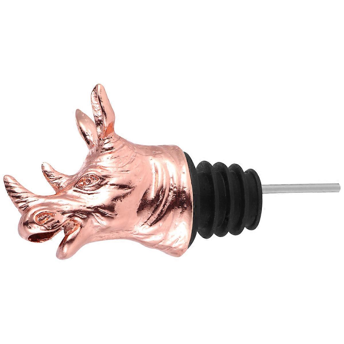 Rhino Pourer Creative Zinc Alloy Pourer Bartender Beverage For Adults Party Restaurant 3.9×1.6×1.4in 1Pack