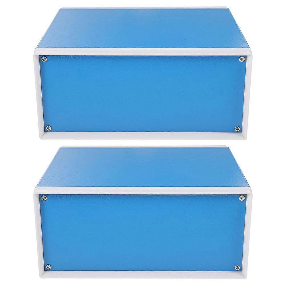 Junction Box Metal for Home Projects Sturdy Iron and Plastic Construction Efficient Heat Dissipation 2Set