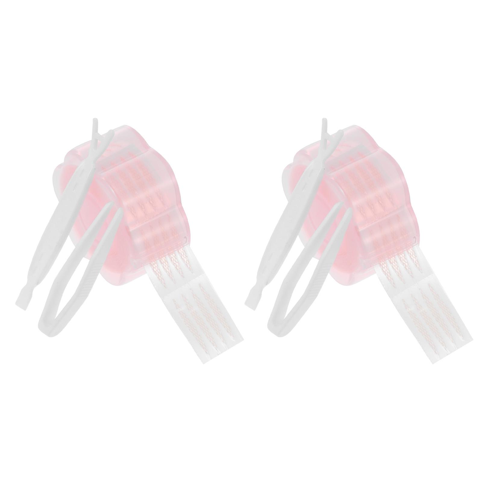 Female Eyelid Makeup Sticker Double Eyelid Patch Fork Tweezer Daily Use Pink 6x6cm Create Double Eyelids 2 Sets