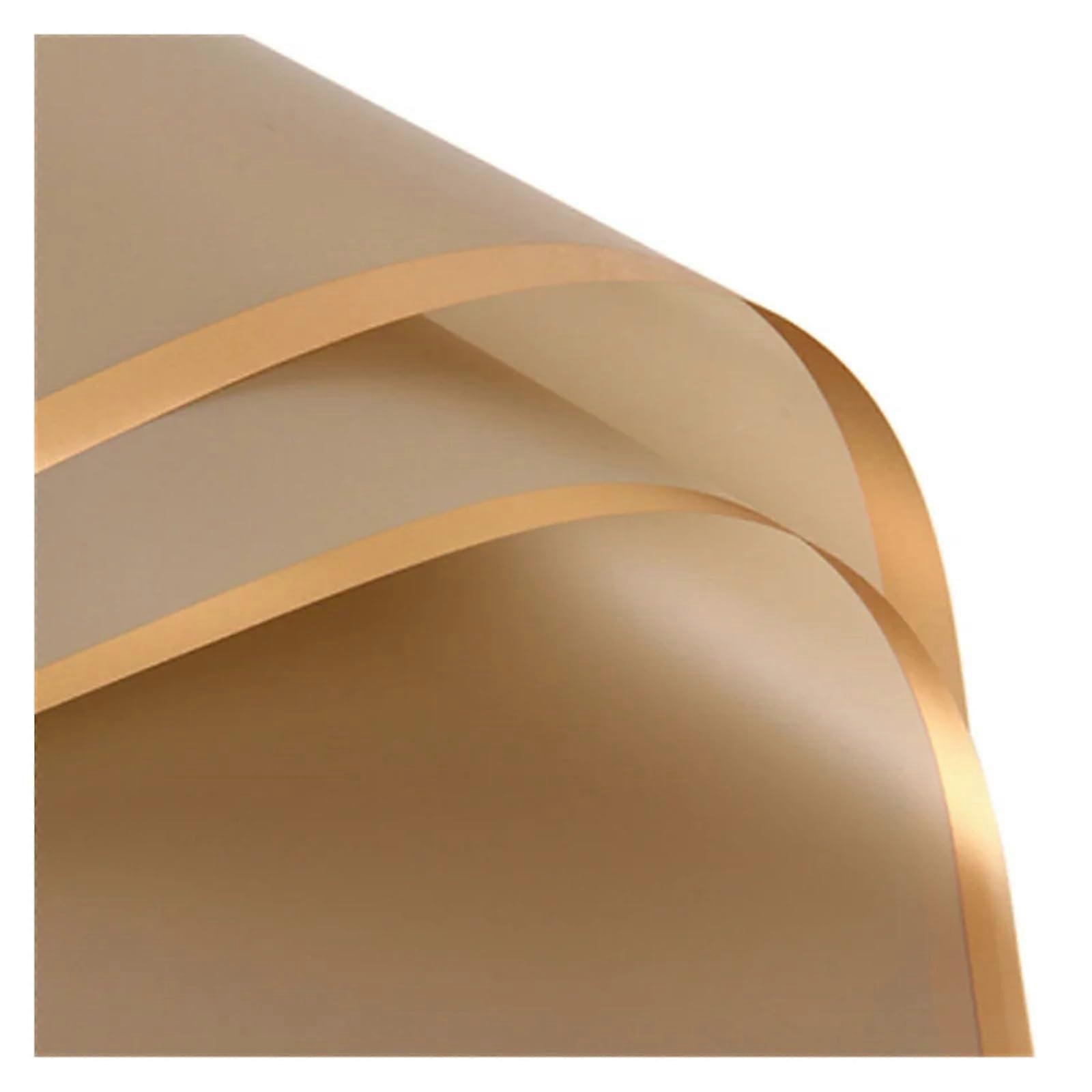 20 PCS/PACK Golden Edge Rose Flower Gift Wrap Style SemiTransparent Wrapping Paper Florist Bouquet Wrapping Paper (17)