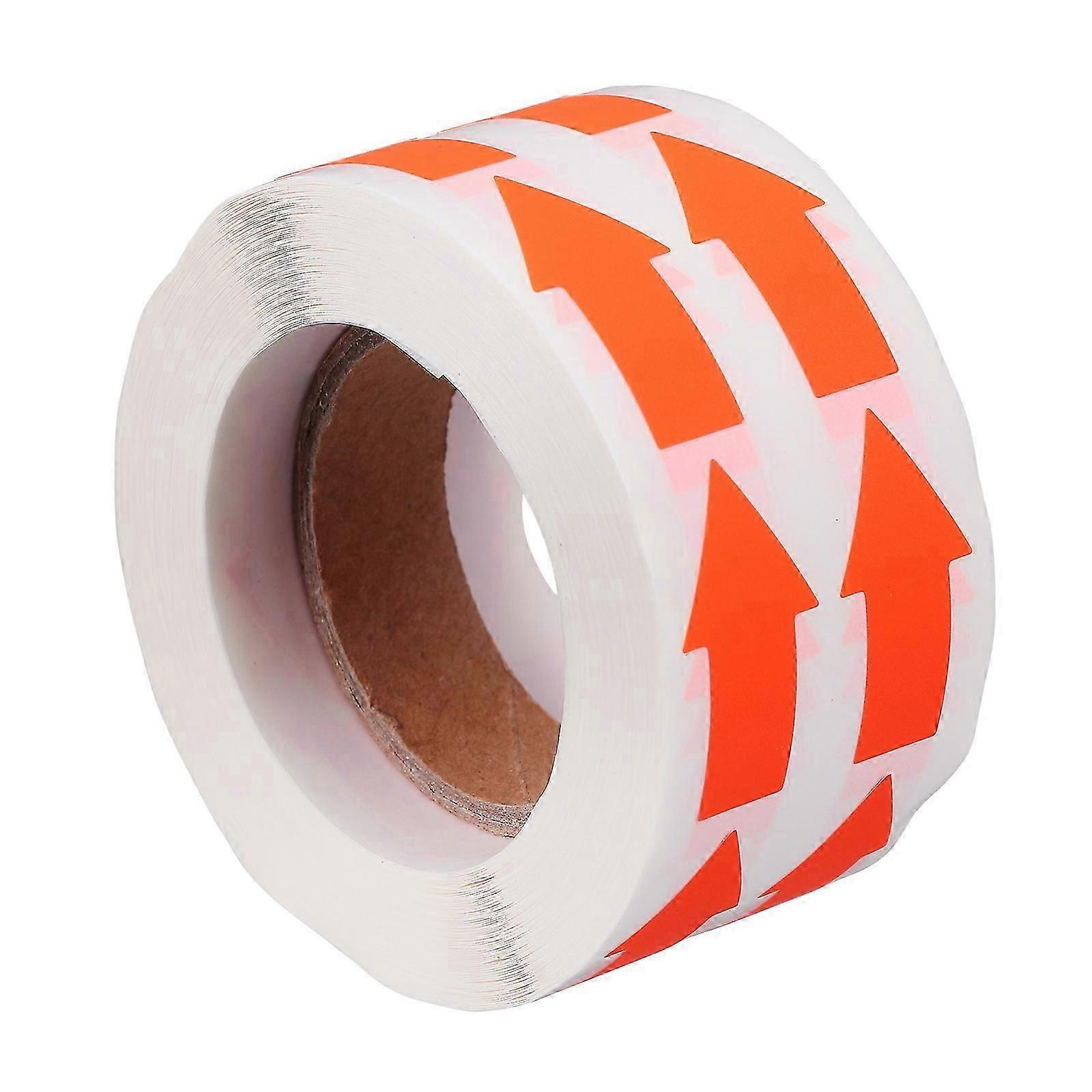 1 Roll of Decorative Stickers Fluorescent Color Label Bright Arrow Label