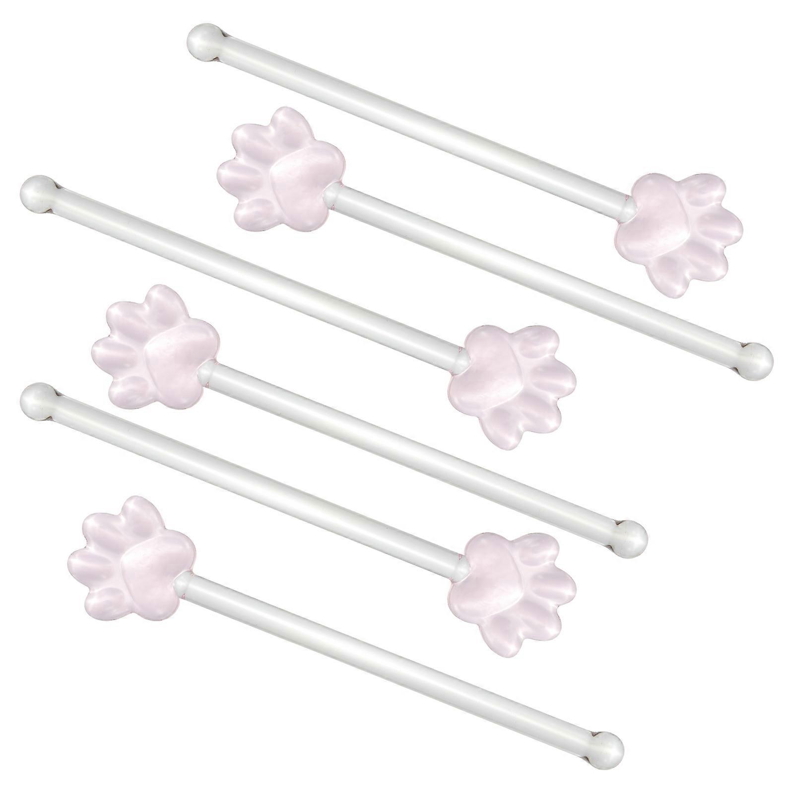 Coffee Mixing Stick Reusable Stir Sticks Cat Claw Shape Use 6Pcs