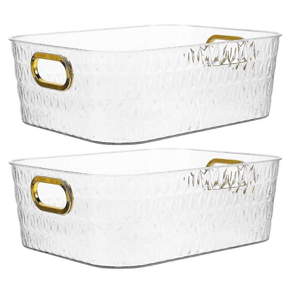 Makeup Organizer Transparent Bathroom Organizer for Storage 2Pcs