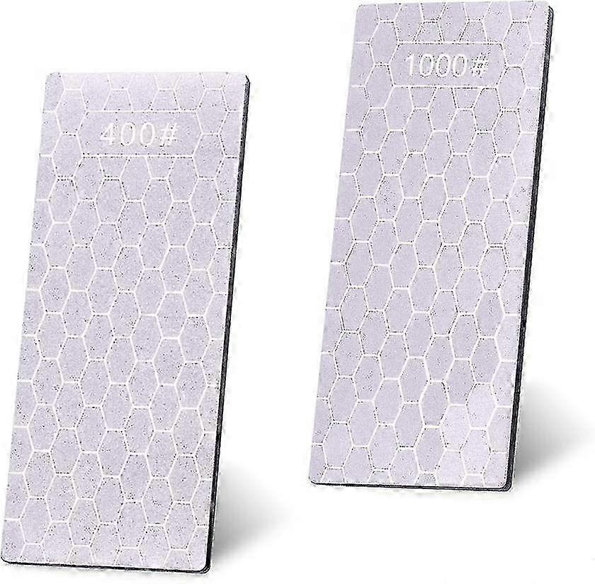 AURA 2 Pack Quick Grinding Diamond Sharpening Stones, 400 And 1000 Grit, Diamond Sharpener, Whetstone
