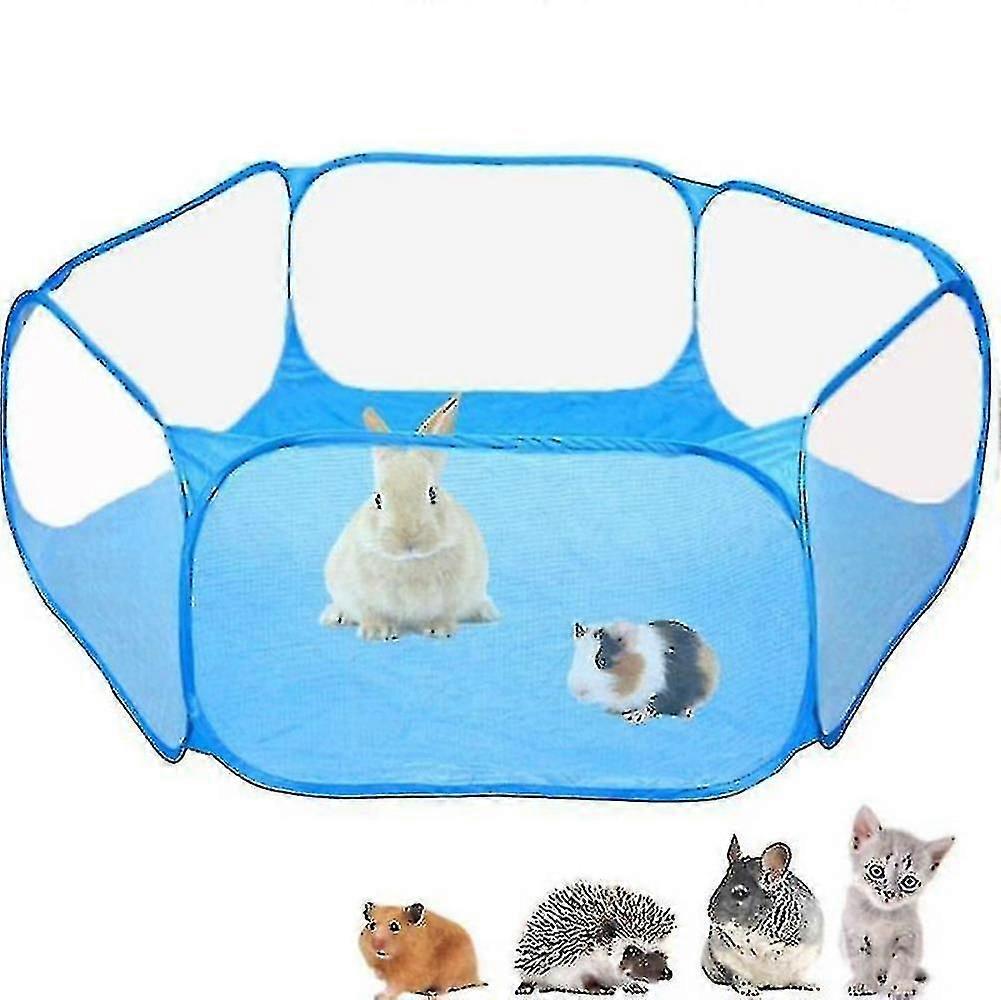 Guinea Pig Cage Rabbit Cage , Pet Play Yard Fence Portable Tentblue