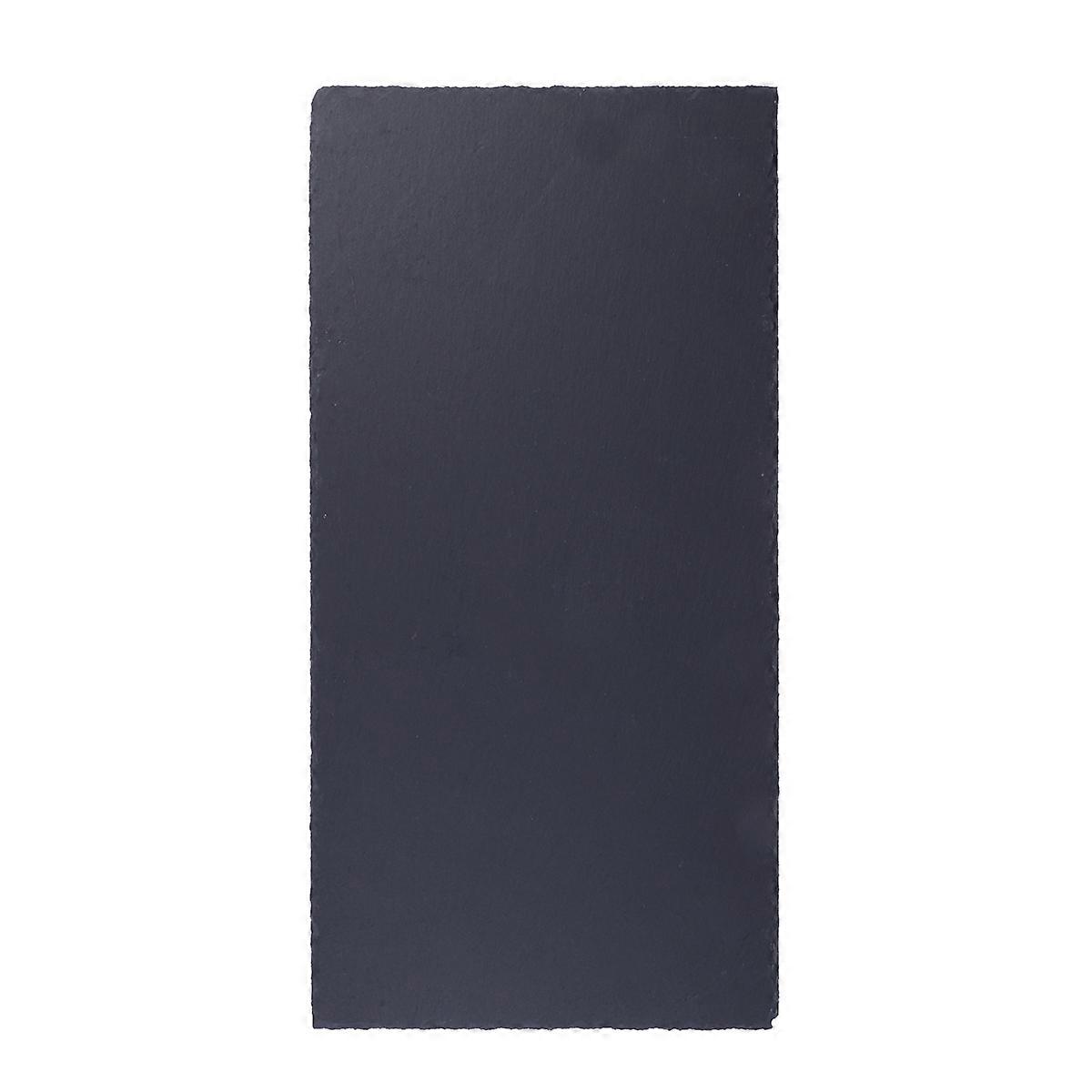 Natural Rectangular Plate Western Food Stone Plate Cake Sushi Barbecue Plate Cheese Pizza Fruit Tray 40x20cm (Black)