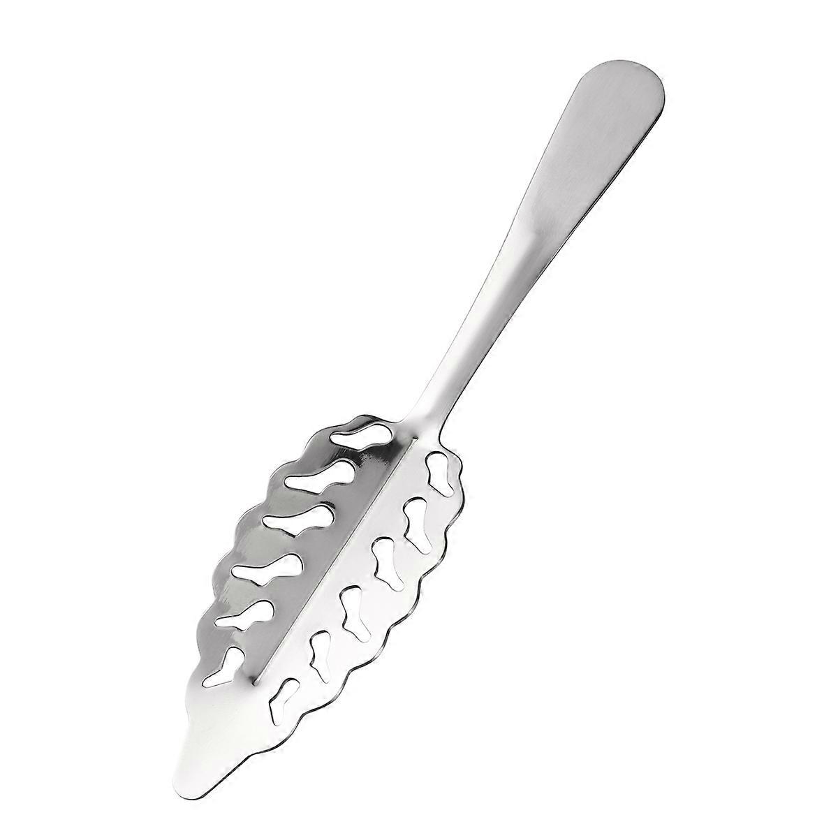 Stainless Steel Absinthe Spoon Strainer with Long Handle Rustproof Ice & Sugar Straining Colander for Home & Restaurant Bars Cooking Utensil
