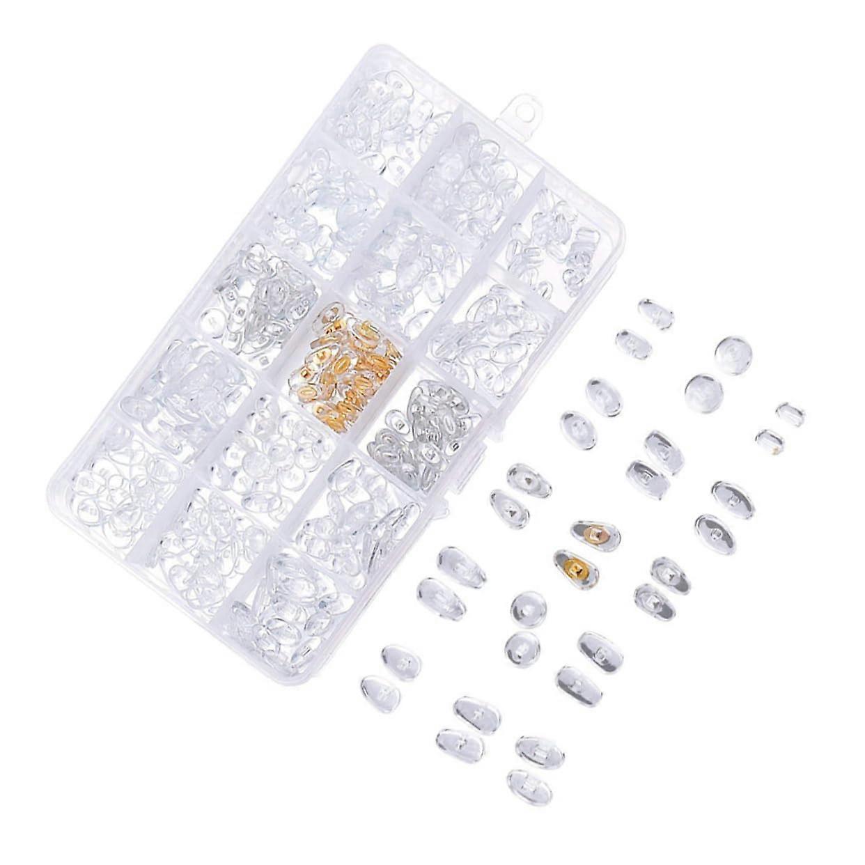 Nose Pads Set PVC For Eyeglasses Hygienic, Comfortable, Easy To Install, Compatible With Eyewear Models