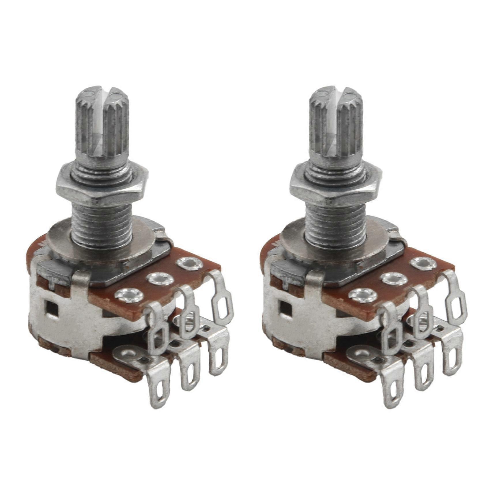 2Pc MN500K Dual Blend Balance Potentiometer(POT) Guitar Bass Volume Tone Control Switch