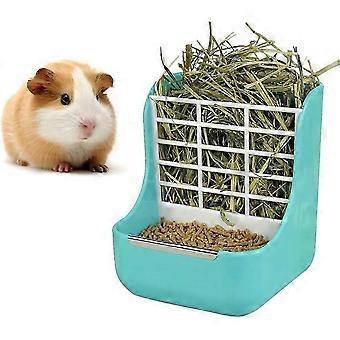 2-in-1 Indoor Food Hay Feeder for Guinea Pigs, Rabbits & Chinchillas - Perfect Hay Holder & Feeding Station