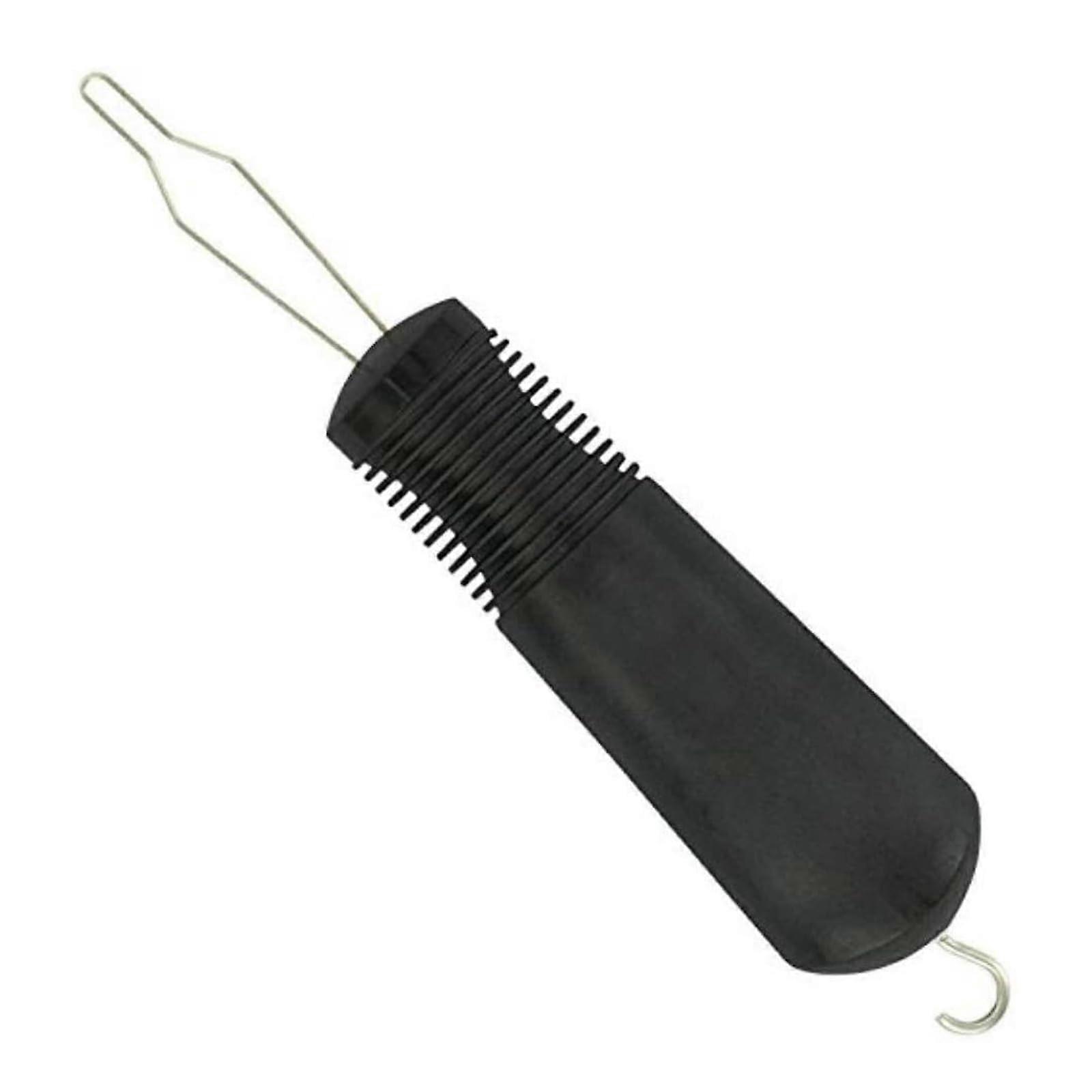 One Piece Ergonomic Handle Button Hook for Easy Grip, Plastic Zipper Pull Aid Tool for Arthritis, One-Hand Use