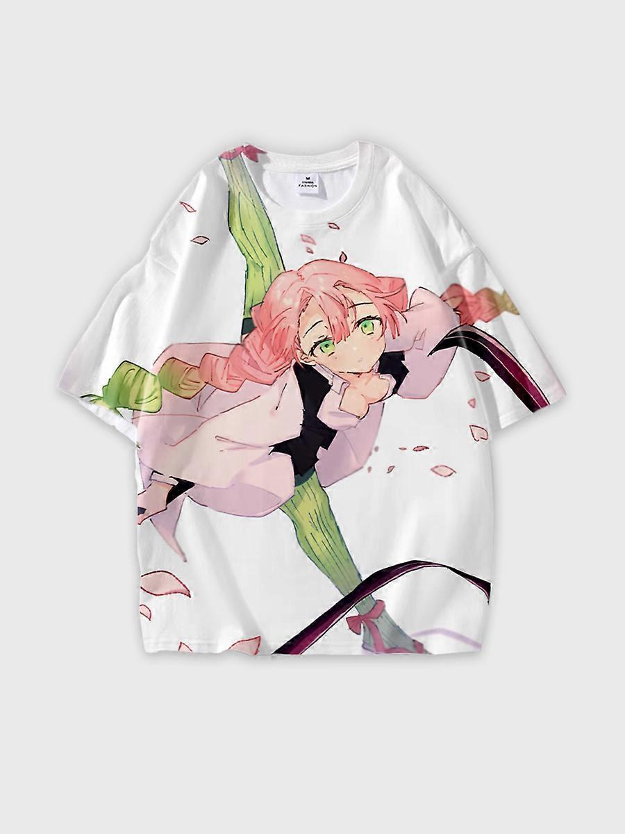 T-shirt round neck Character Pattern loose short sleeve P3371