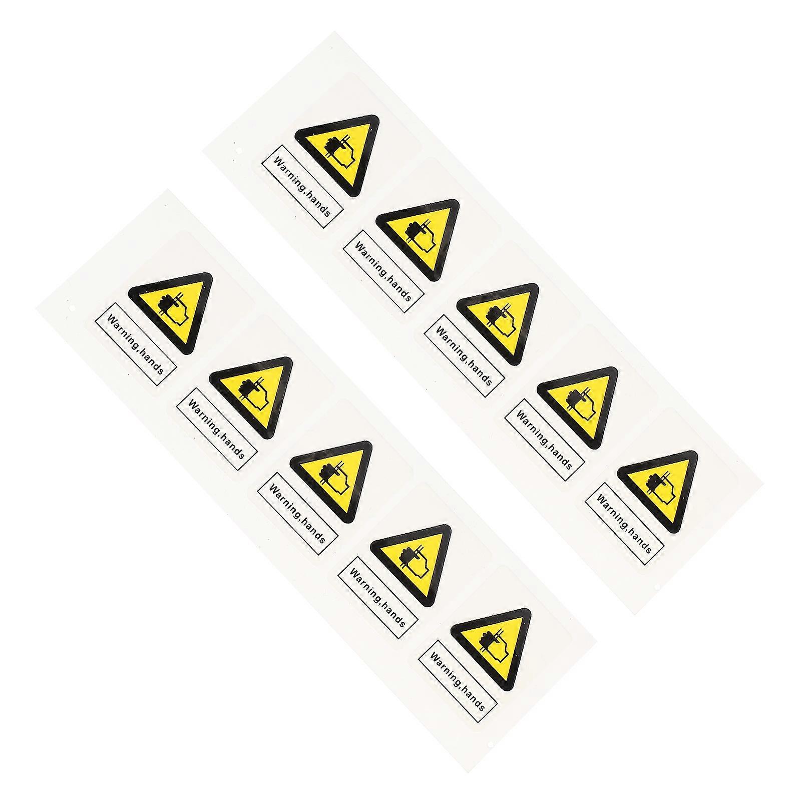 Safety Signs 10Pcs Caution Hands Sticker For Machine Safety 4X3Cm Cost-Effective Simple Design