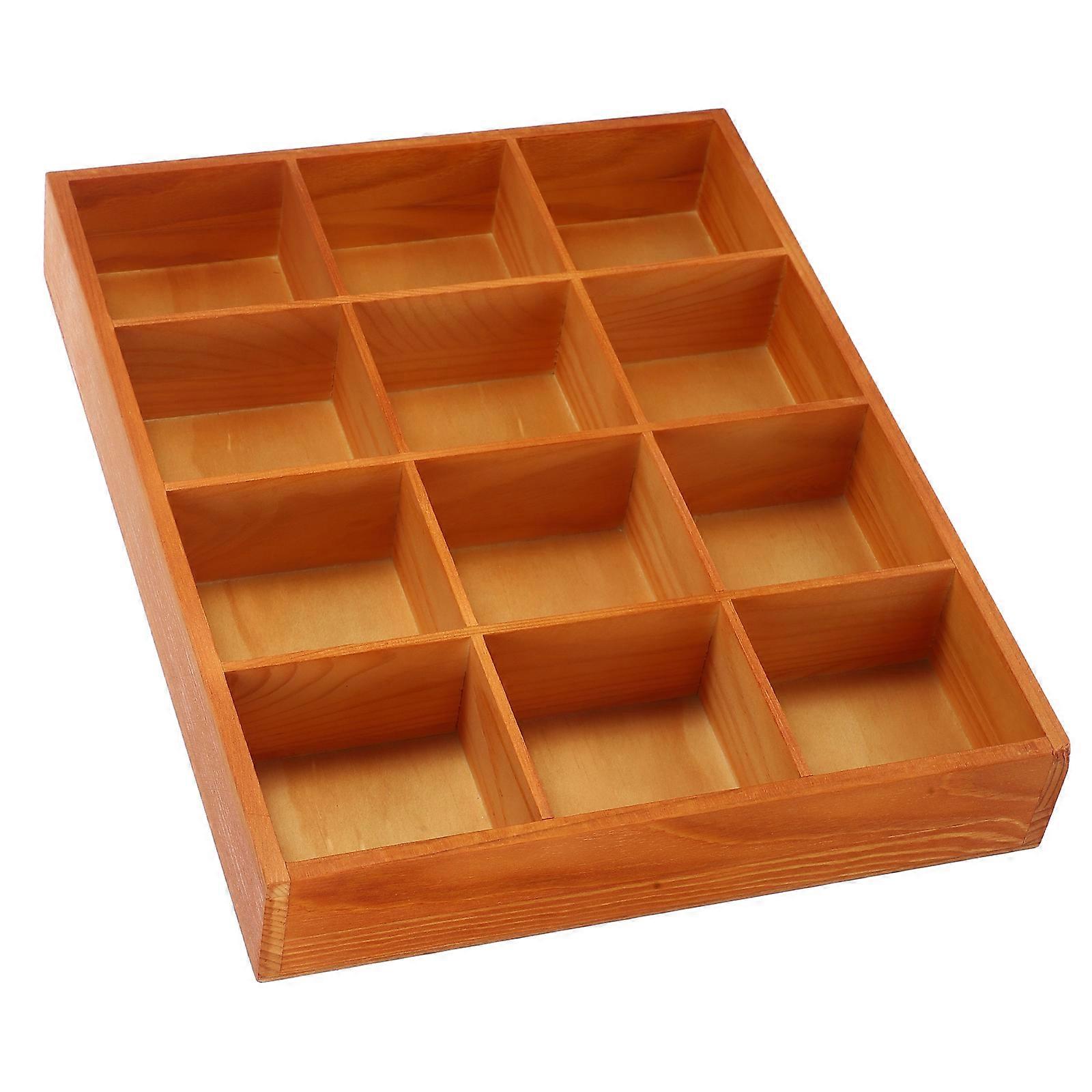 Wooden Drawer Organizer with Compartments for Socks, Underwear, Ties, Belts, and Accessories – Versatile Storage Box for Categorized Dresser