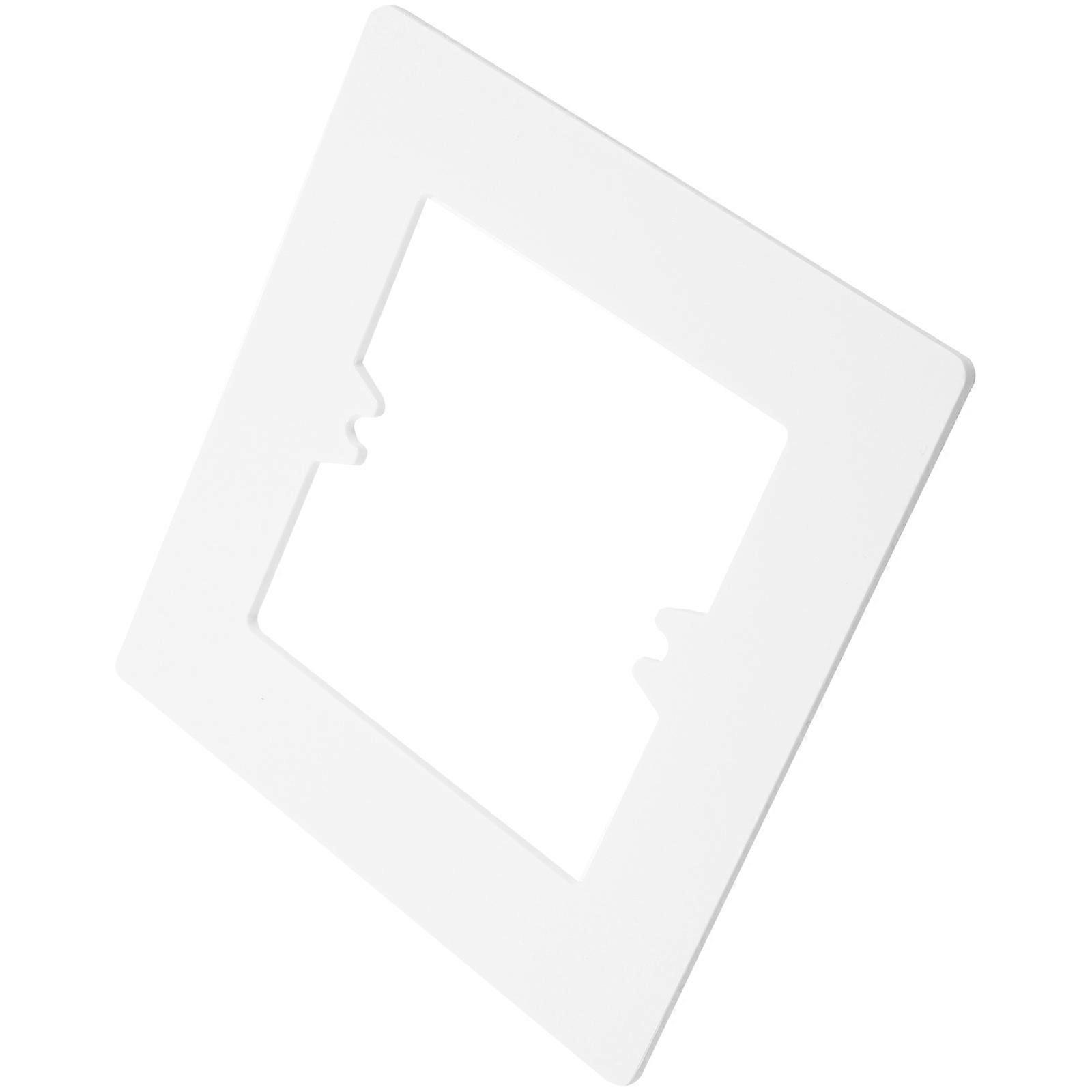 Decorative Wall Plate for Light Switch Cover in White Plastic Resistant to Fading Heat and Scratches 4 inches