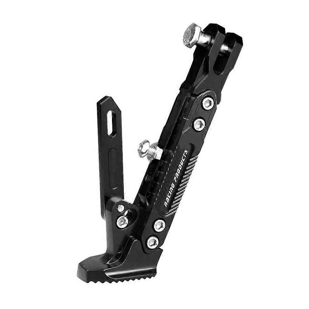 Parking Stand for Electric Motorcycle and Bicycle, Adjustable Black Floor Stand with Side Support, Lifting Holder