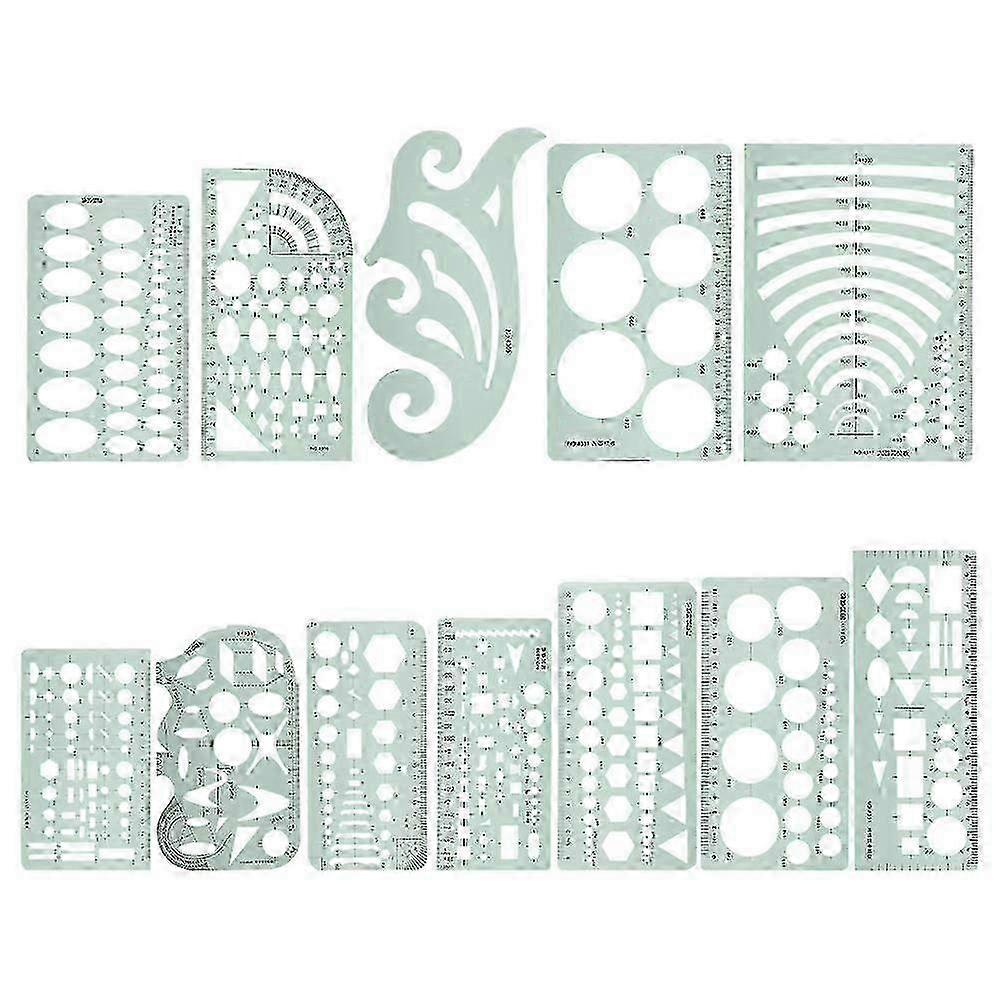 12pcs Curved Grading Rulers Set for Sewing Pattern Drafting Tailoring Design Template hwy