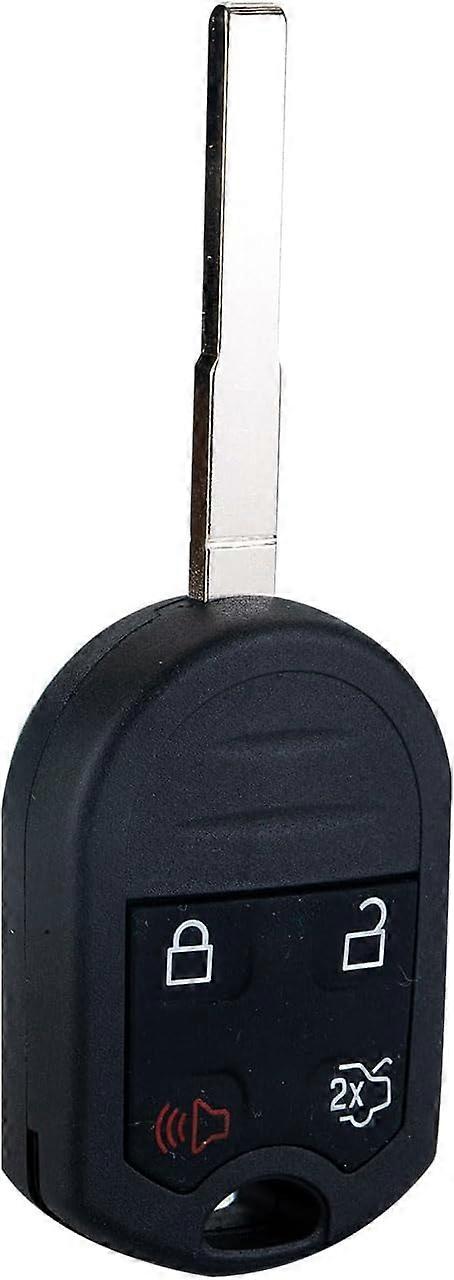4 Buttons Car Key Fob Remote with Blade Compatible with 2011-2016 Ford Fiesta