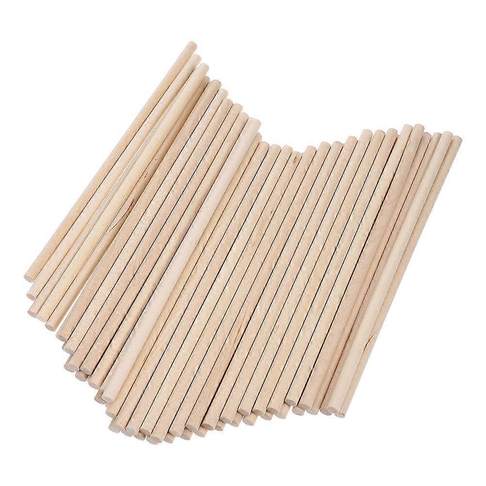 200pcs Unfinished Hardwood Craft Sticks for DIY Art Projects & Educational Activities – Smooth Round Dowels for Painting and Decorating