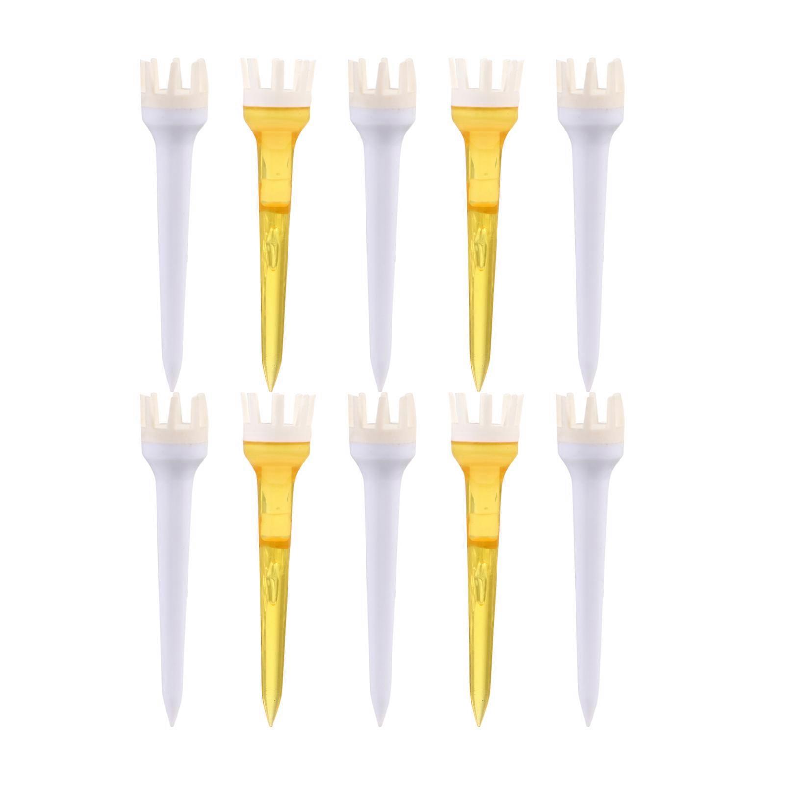 Golf Tees and Ball Holder Made of Durable Plastic for Golf Assorted Color Lightweight and Easy to Carry 10 Pieces