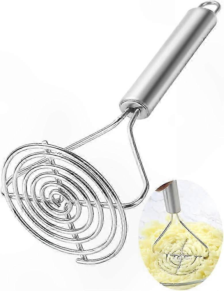 Stainless Steel Kitchen Masher for Potatoes, Durable Hand Tool for Cooking