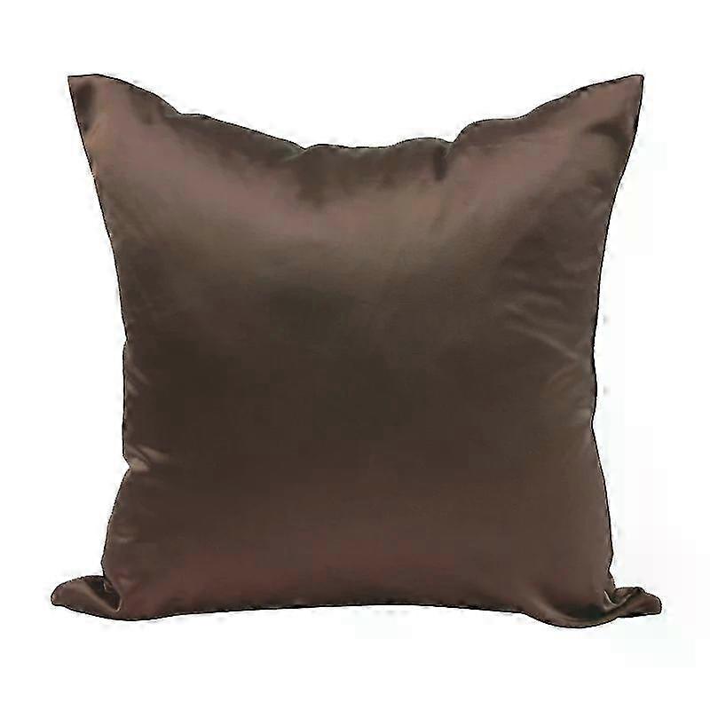 Satin Feel Pillowcase 40x40 Smooth Soft Cushion Cover for Home Decoration Sofa Chair Pillow Case
