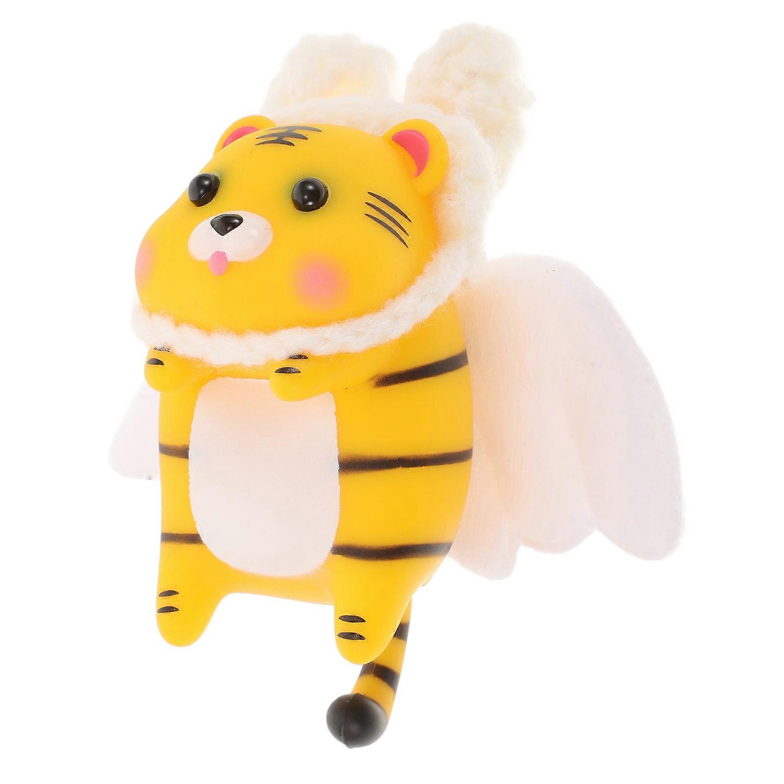 Cute Tiger Car Dashboard Decoration Soft Vinyl Multi Color Easy to All Car Models