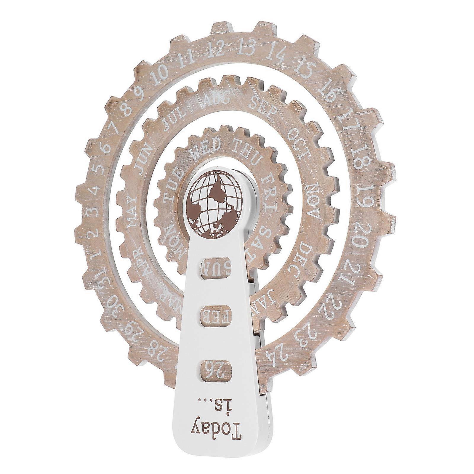 Multi Colored Wall Hanging Calendar For Home Office With Unique Rotating Feature 1Set